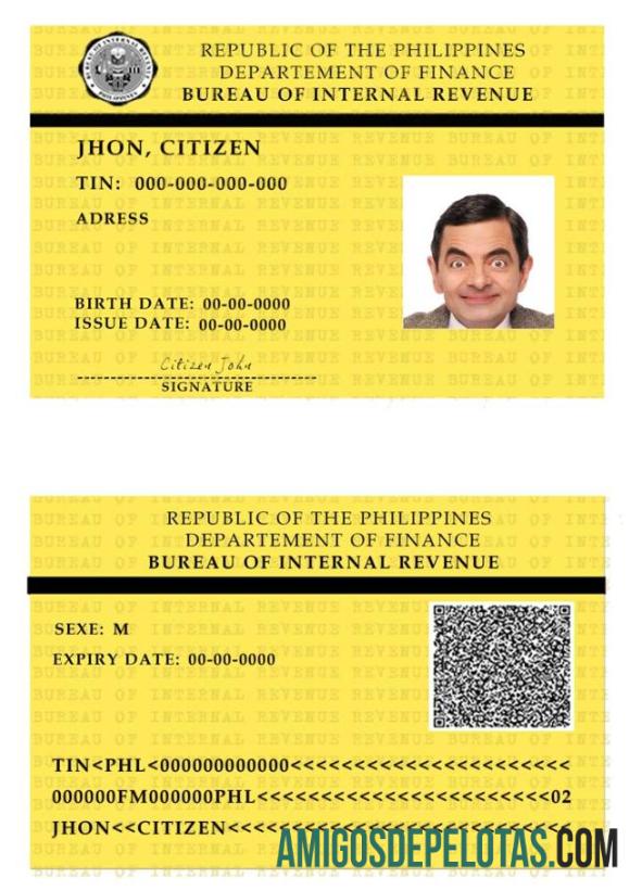 Departamento de Receita Interna das Filipinas exemplo